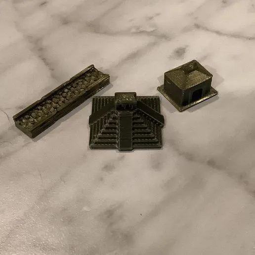 Maya themed Catan pieces