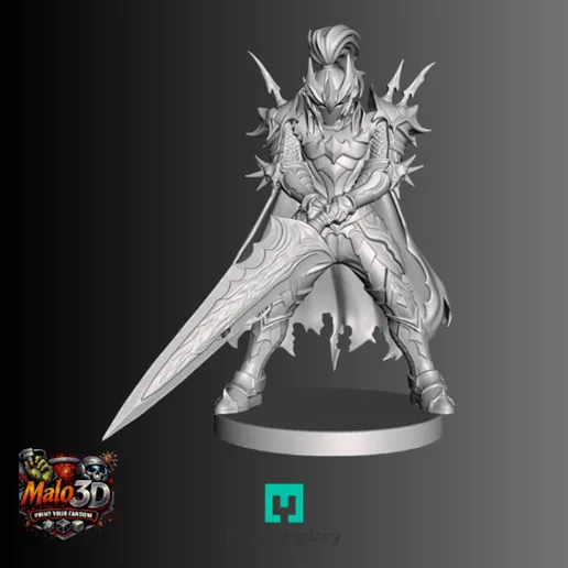 👑 Igris Chibi Hero + Arcadia Quest Cards – STL Miniature 👑