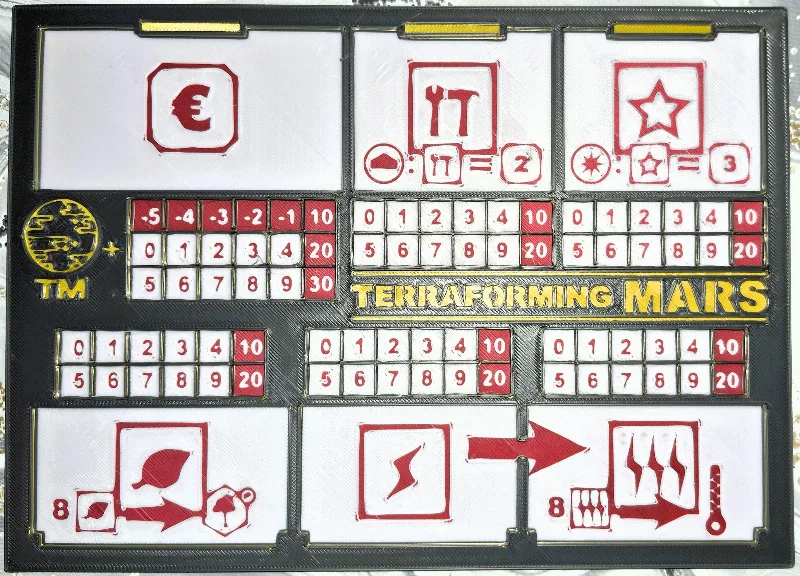 Terraforming Mars - Playerboard V3 - with single printhead