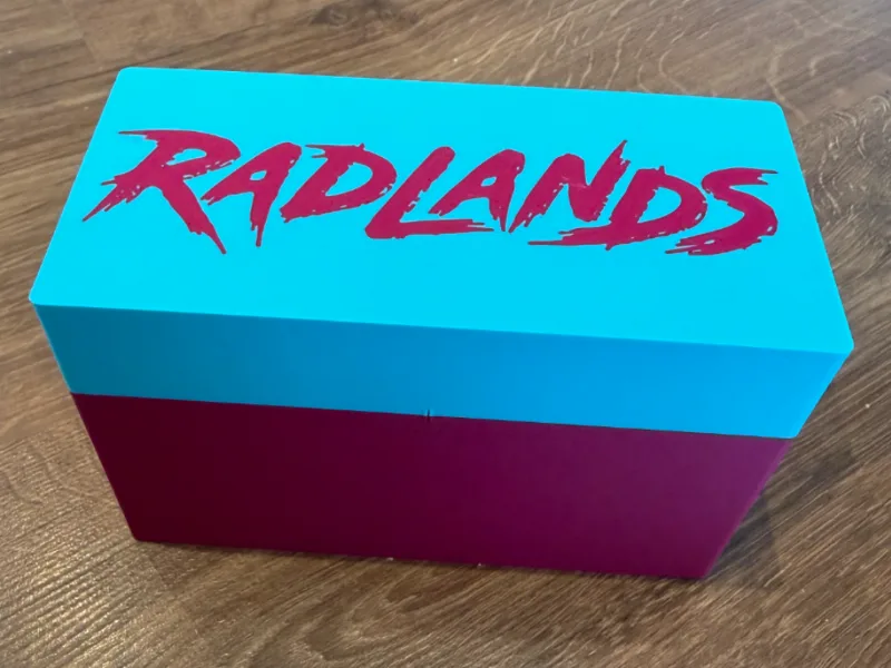 Radlands box for sleeved cards and water trays.
