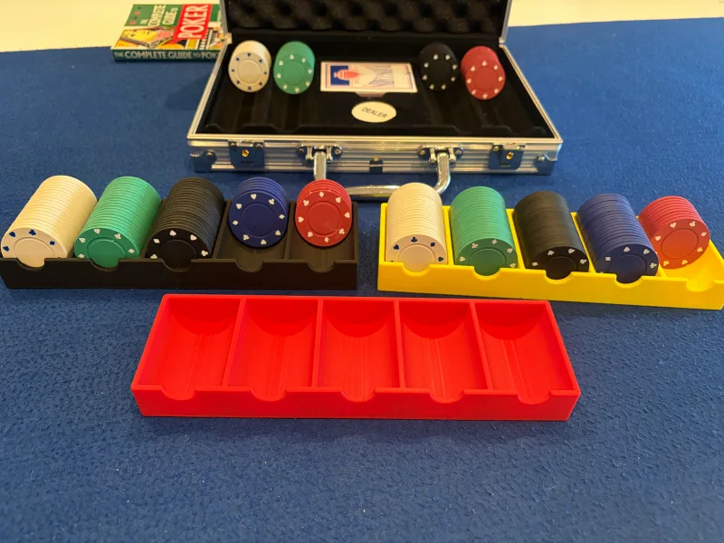 Poker Chip Rack – 5 Row (100 Chips)