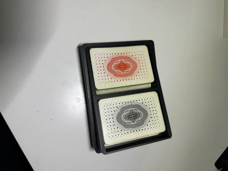 Double Deck Poker Card Box V2 – Easy-Open Lid