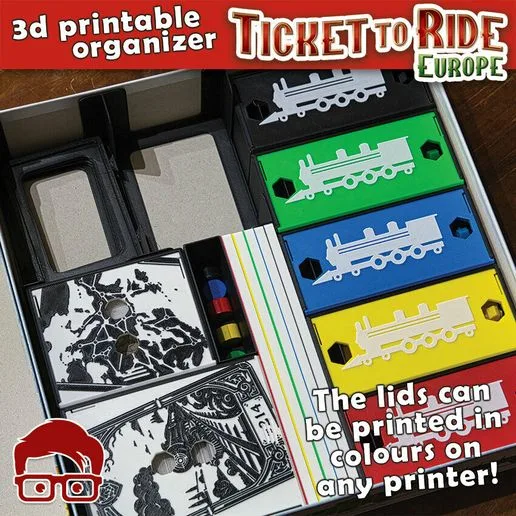 TICKET TO RIDE EUROPE INSERTS / INTERNAL ORGANIZER BY AM-MEDIA