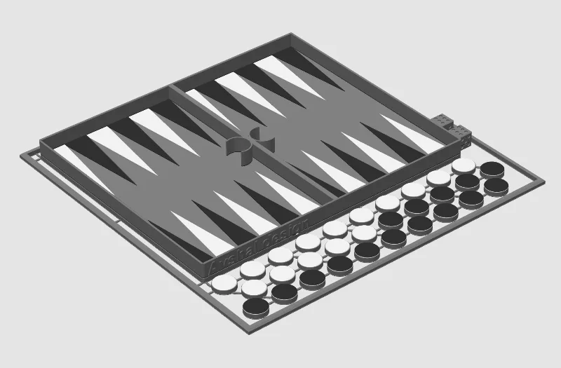 kit card of backgammon and draughts