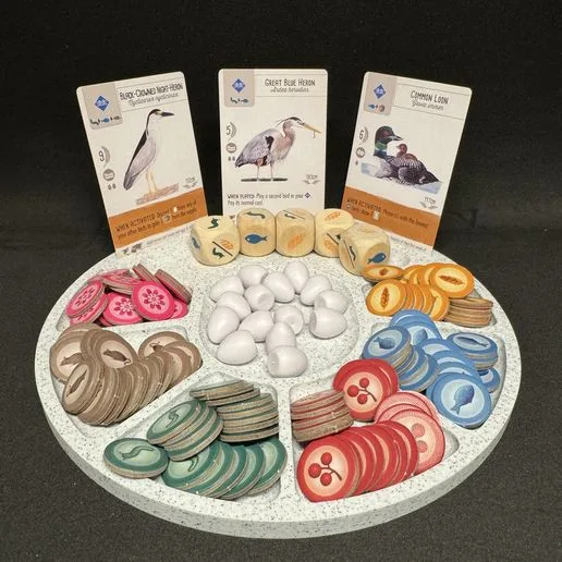 "The Laziest Susan" Wingspan Game Piece Organizer