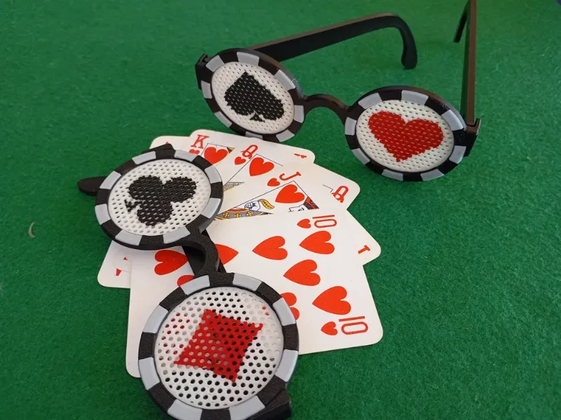 poker face pinhole glasses 