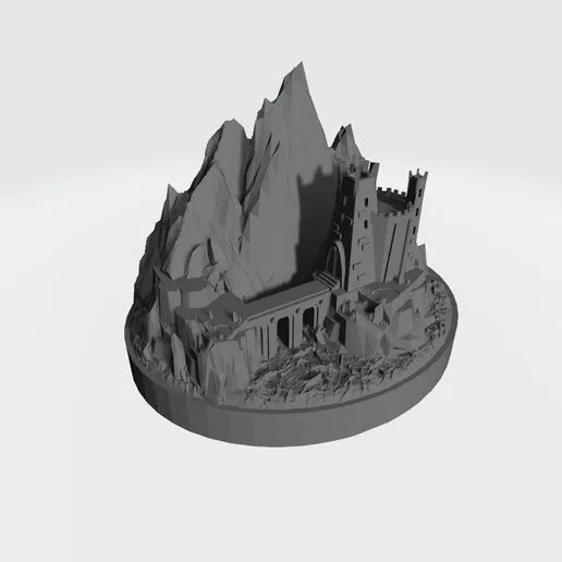 Orc stronghold detailed miniature compatible with War of the Ring board game