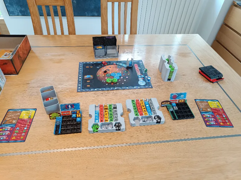 Terraforming mars the dice game insert with 3d tiles and card holder