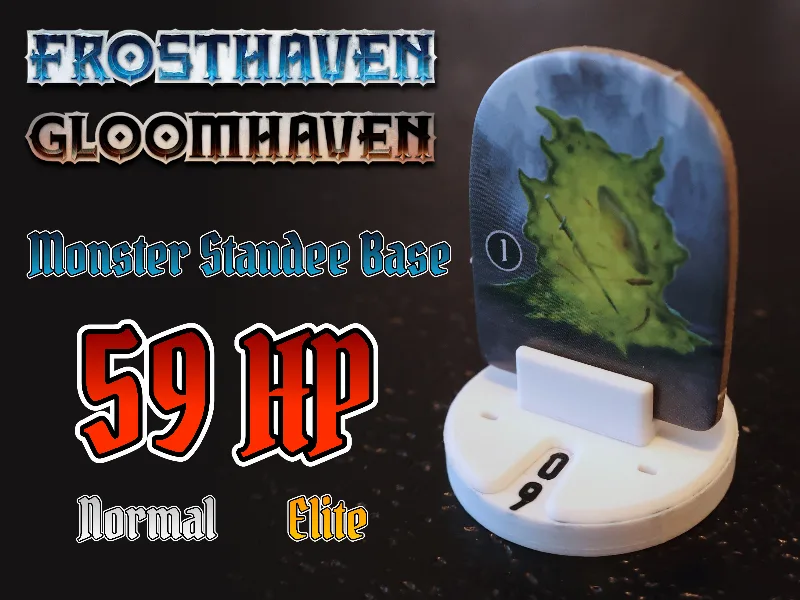 Frosthaven monster standee base 59 HP (Gloomhaven/Boardgame Health Tracker)