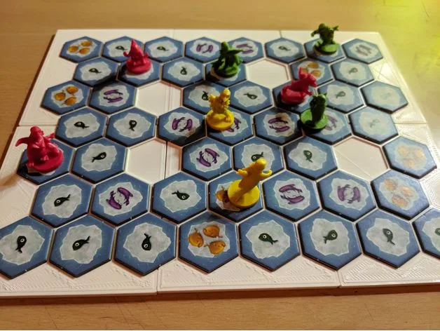 Board of "hey that's my fish" (Pingüinos) table game