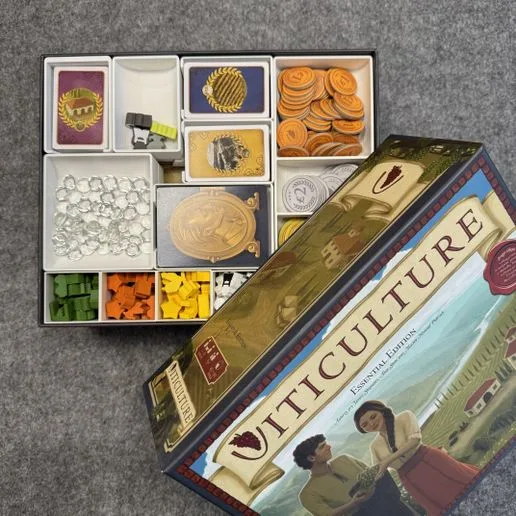 Viticulture Essential Edition + expansions (Tuscany, Bordeaux, 2x Visitors) - Board Game Insert & Organizer