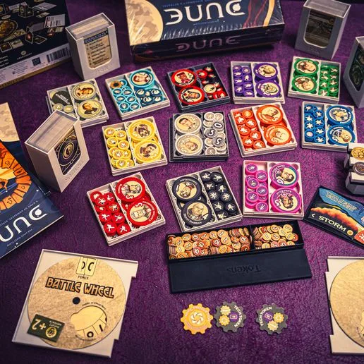 Dune (2019, GF9) – All-in-One 3D Printable Insert Files + Token Capsules (Base Game + All Expansions) - STL Files Only