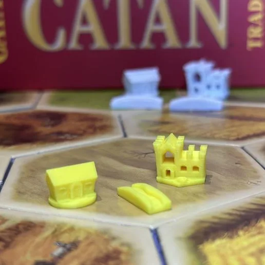 Catan board game pieces - Road - City - Settlement - custom player pieces
