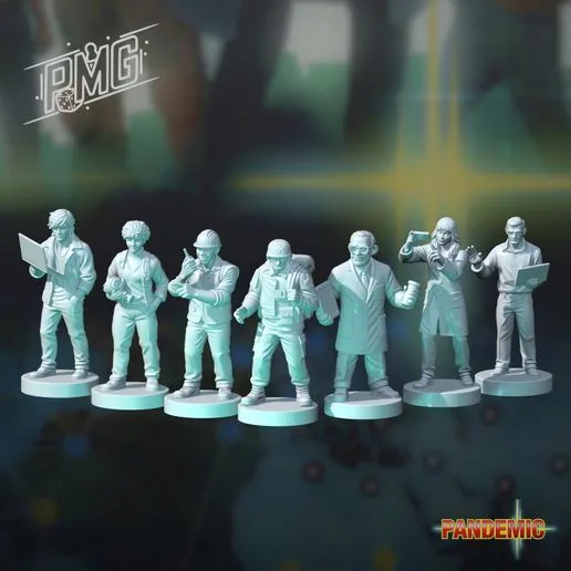Pandemic Board Game Character Bundle + Storage Tray