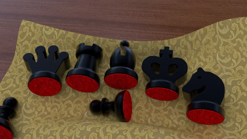 Short Chess Low Profile Set