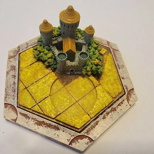 Grain tile for Settlers of Catan, Castle