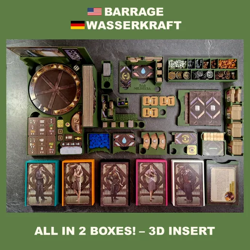 WASSERKRAFT / BARRAGE ALL IN INCL. LEEGHWATER PROJECT, 5 PLAYER ERW. + NILE DELTA (NILE AFFAIRS) + THE GEOLOGICAL FACTOR + ALL PROMOS - INSERT