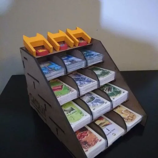 12-Slot Card Tray for Catan and other Mini Euro (with sleeves)