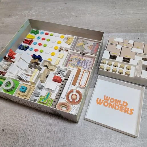 STL Files for World Wonders (& Mundo Expansion) board game insert