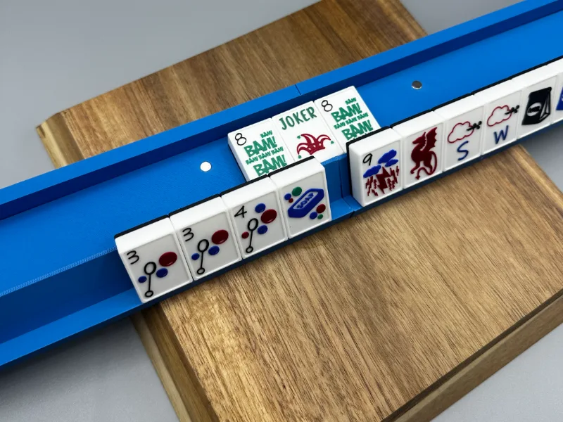 Travel Mahjong Rack w/ Pusher 18.75"