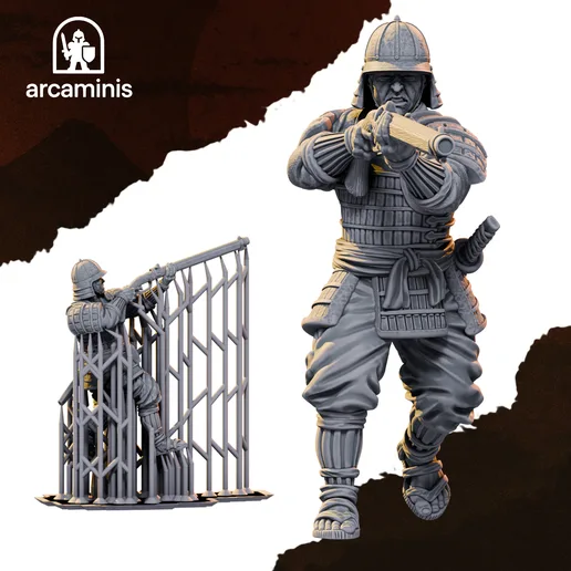 FREE SAMURAI WARRIOR TEPPO GUNNER - Japanese Samurai Army