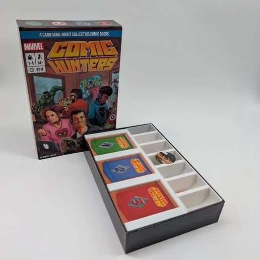 Comic Hunters Board Game Organizer Insert | Card & Token Tray Set