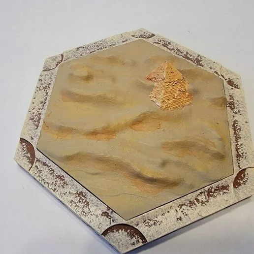 Desert tile with pyramid for Settlers of Catan