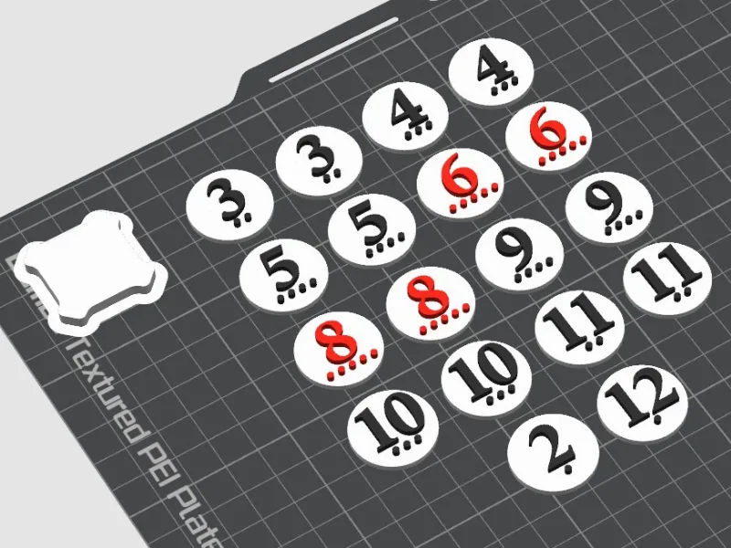 Catan Number Tokens for AMS