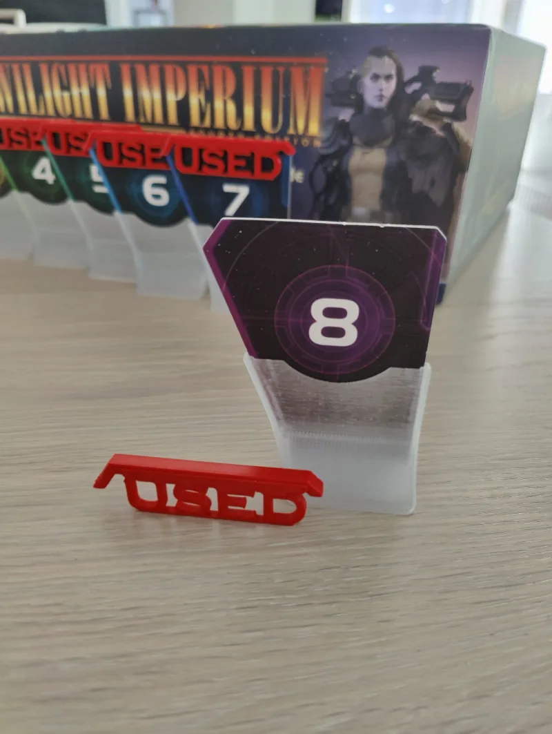 Twilight Imperium 4th Edition Strategy Card Used Sign