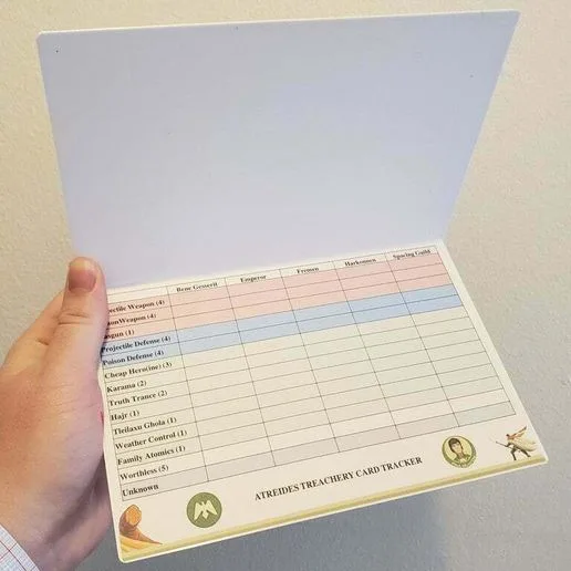 Dune Board Game Atreides Treachery Card Tracker
