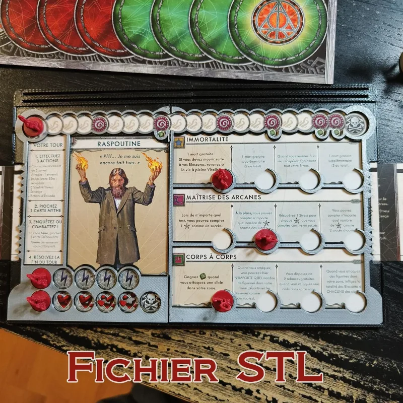 Cthulhu Death May Die Playerboard - Player board for the board game