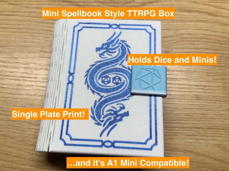 Mini Spellbook Style TTRPG Box A1 Mini Compatible