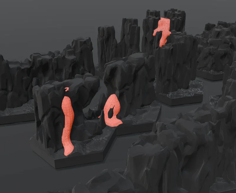 MagHex Volcanic Lava Cave Walls Gloomhaven Frosthaven