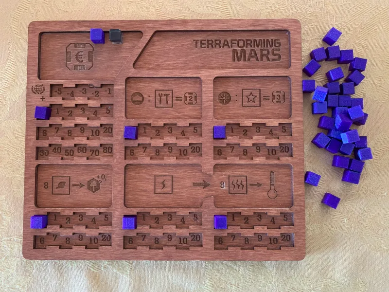 Terraforming Mars custom player pieces