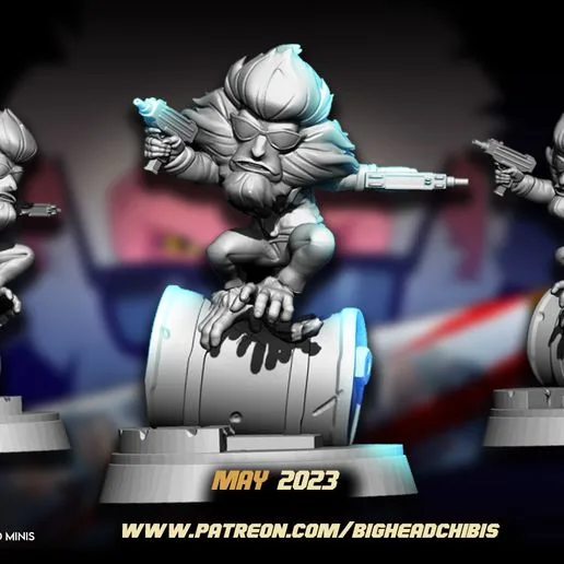 HEAT MONKEY MARVEL UNITED BIG HEAD CHIBIS