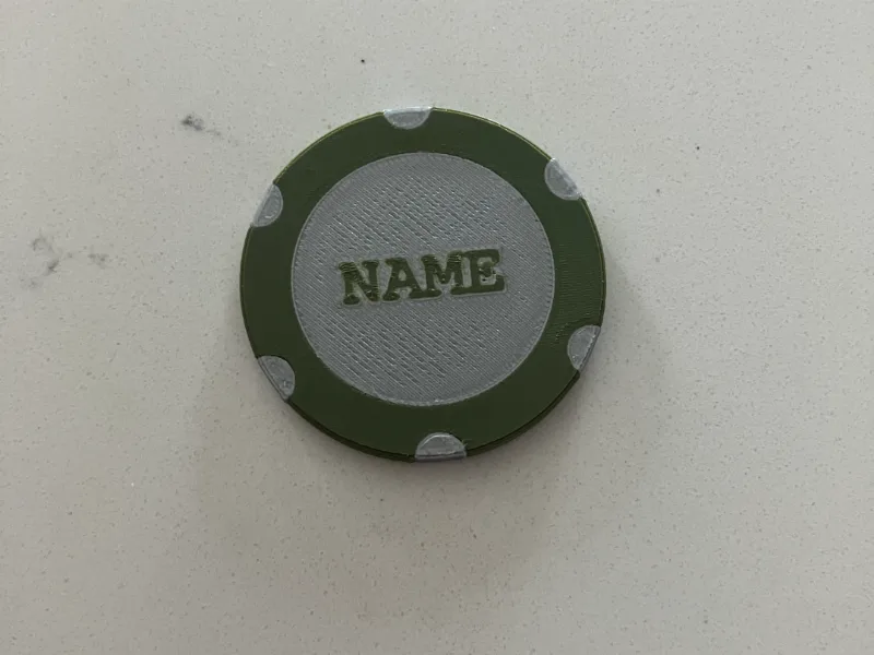 Personalized Dotted Poker Chip