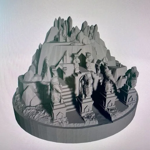 Dwarfen city 3D Marker for board games like War of the Ring
