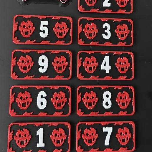 Numbered Custom Spawn Tokens for Zombicide 2nd Edition