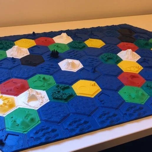 Catan style interlocking tile frames