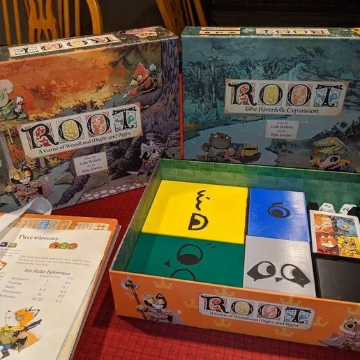 Root and Riverfolk Expansion Board Game Box Insert Organizer