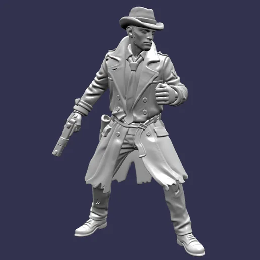 Nick Valentine - Fallout - Tabletop D&D Zombicide/Fallout/Rpg Miniature