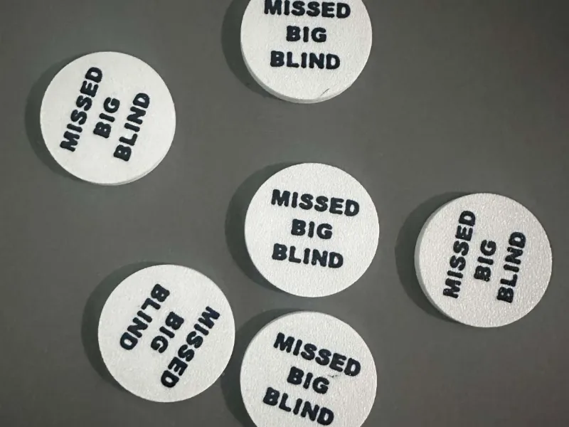 Poker Missed Blind Buttons - Big & Small