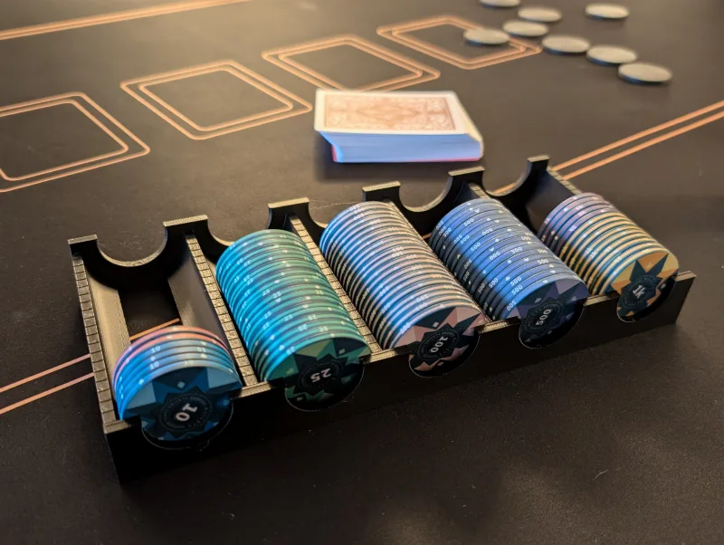 Poker Dealer Chip Rack - Customizable