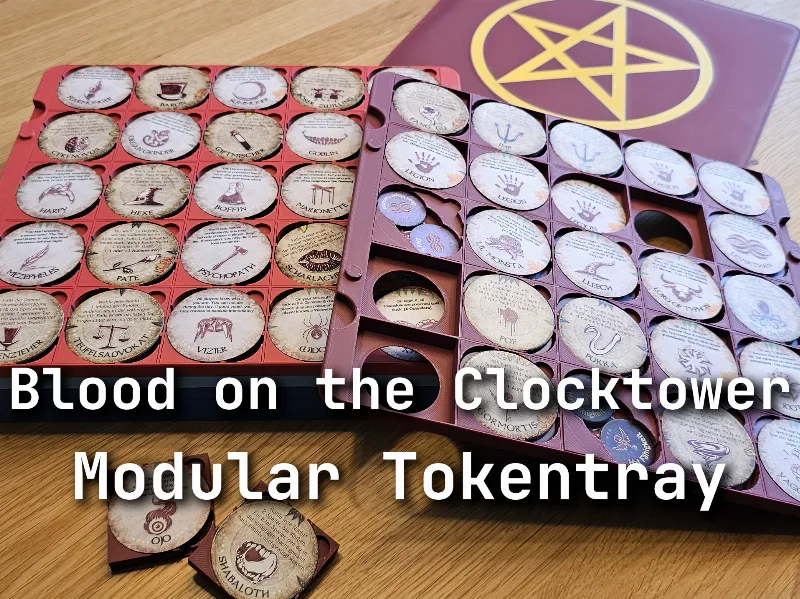 Modular Tokentray for Blood on the Clocktower