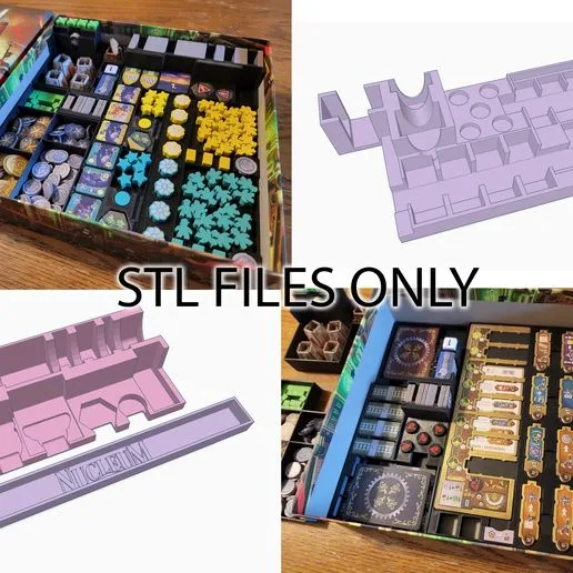 Nucleum insert / board game box organizer