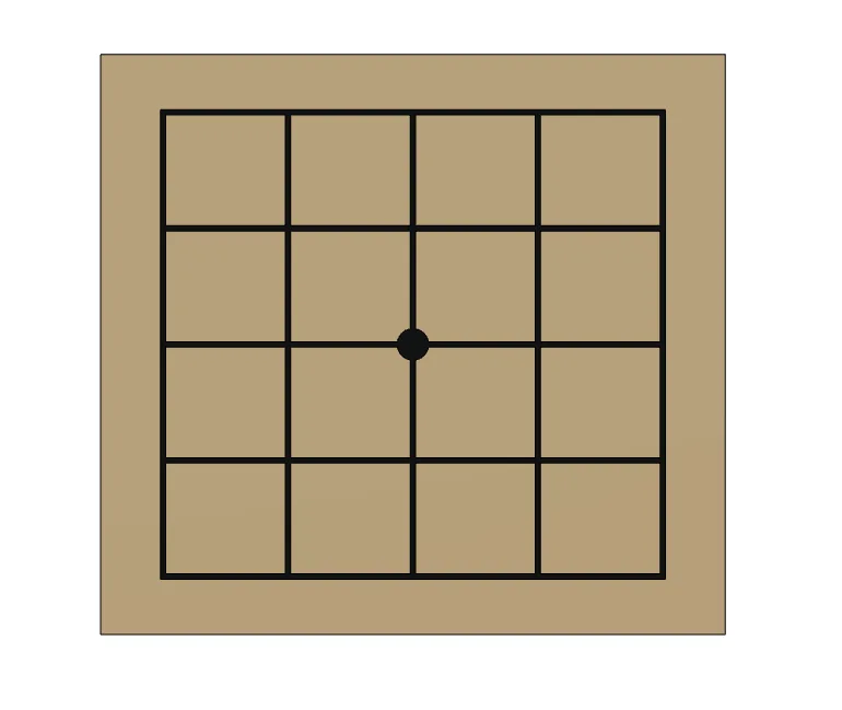 5 by 5 Go Board