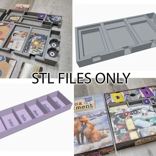 STL Files for The Fox Experiment (& 5-6 player expansion) insert