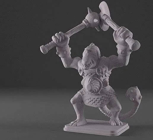 HeroQuest - Fimir Warlord with Axe and Mace