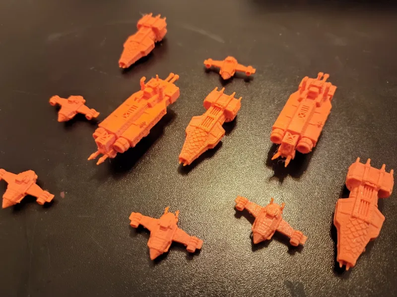 Last Light Spaceships - Orange theme
