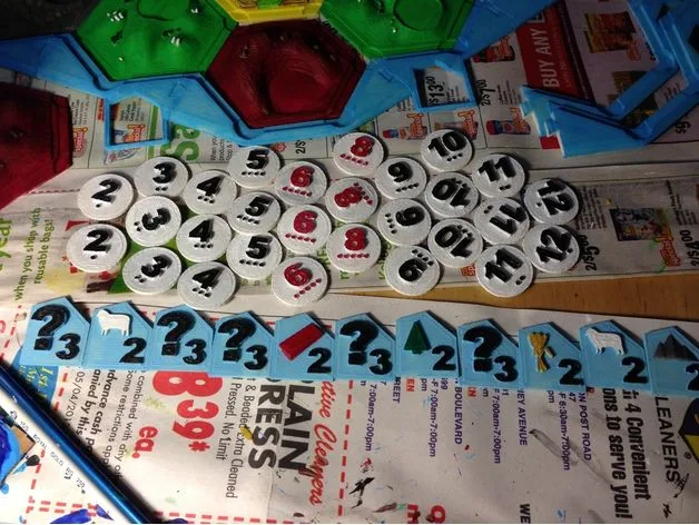 Number Tokens for 5-6 Player Catan